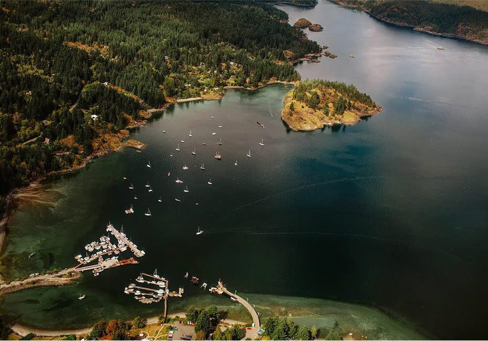 Quadra Island aerial view