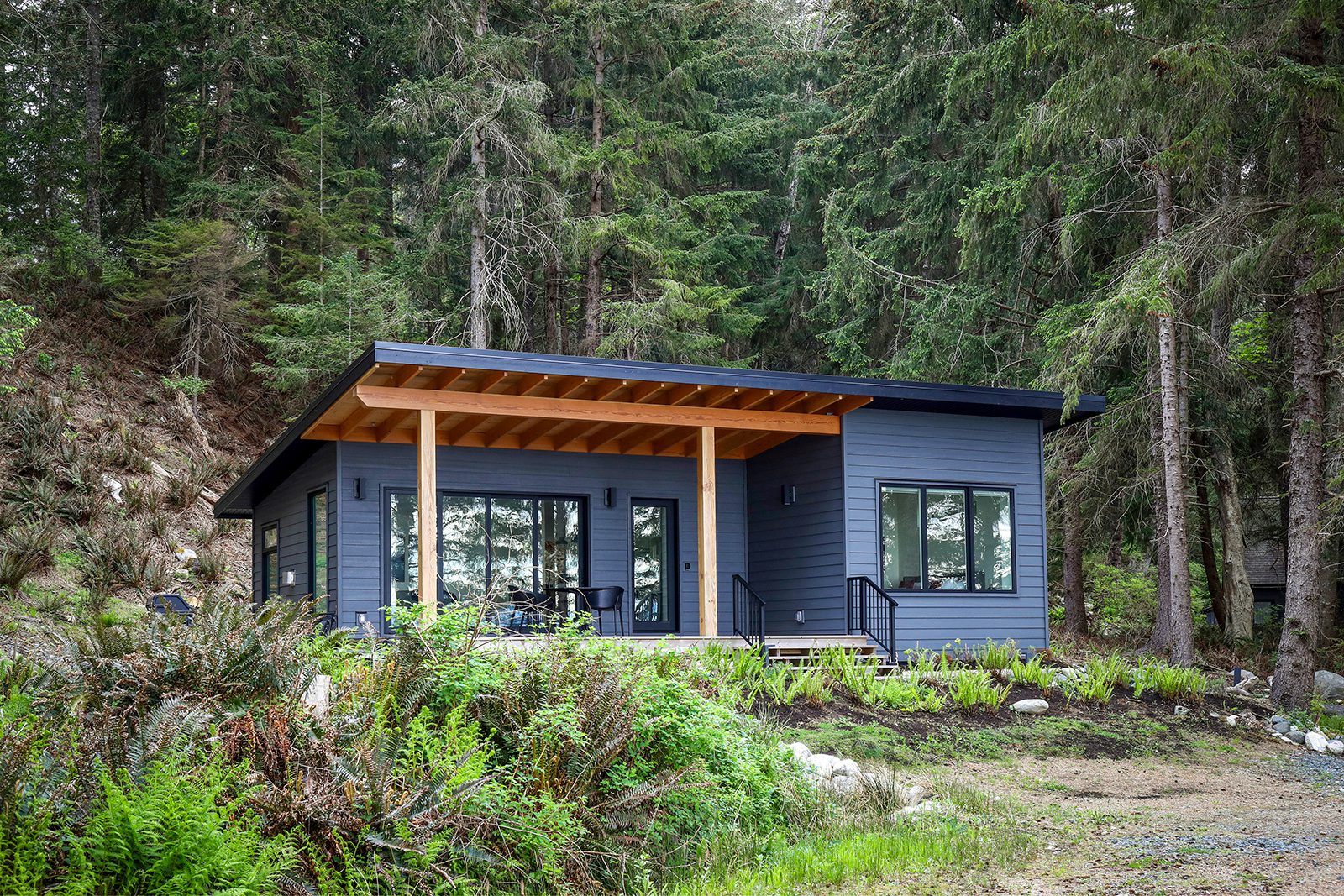 Custom home nestled in Quadra Island forest