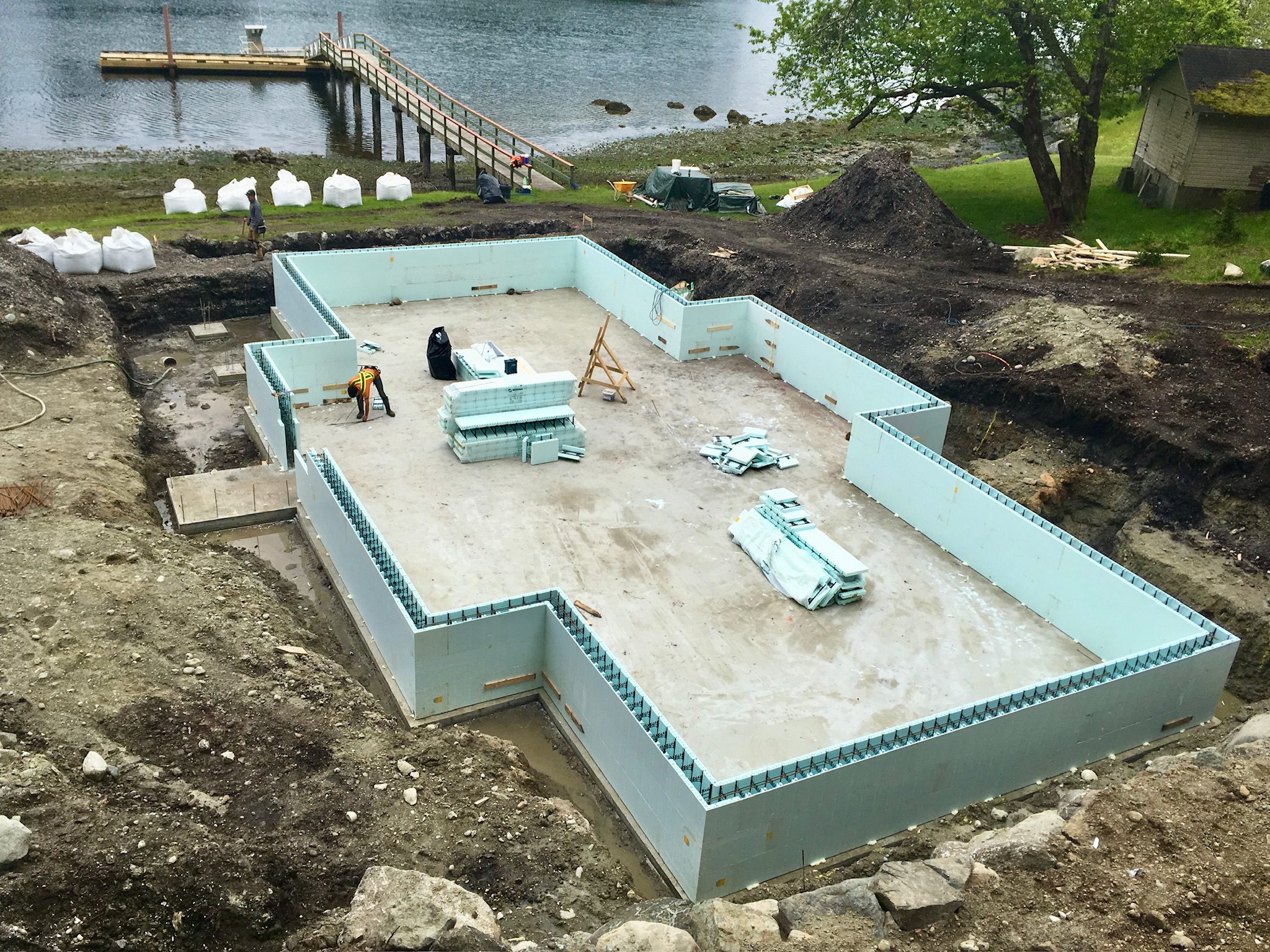 ICF foundation construction in progress